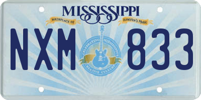 MS license plate NXM833