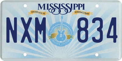 MS license plate NXM834