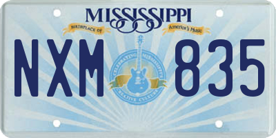 MS license plate NXM835
