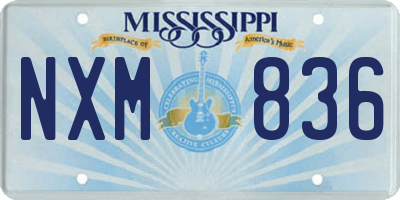 MS license plate NXM836