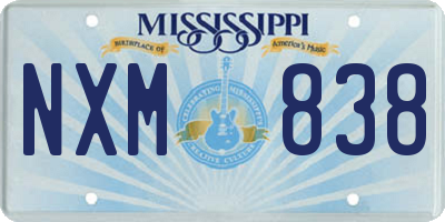 MS license plate NXM838