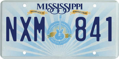 MS license plate NXM841