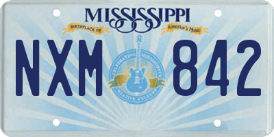 MS license plate NXM842
