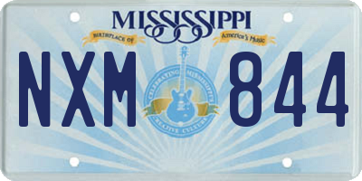 MS license plate NXM844