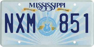 MS license plate NXM851