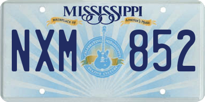 MS license plate NXM852