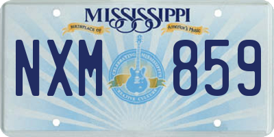 MS license plate NXM859