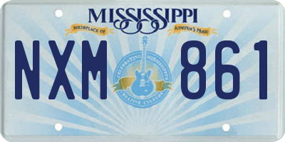 MS license plate NXM861