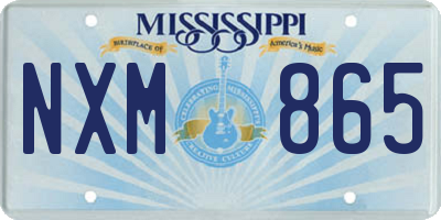 MS license plate NXM865
