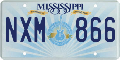 MS license plate NXM866