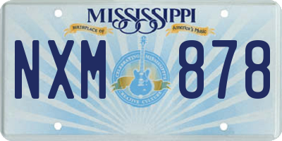 MS license plate NXM878