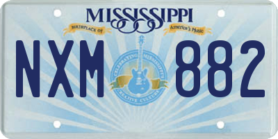 MS license plate NXM882