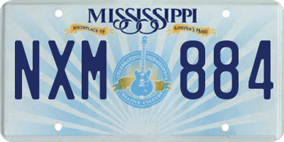 MS license plate NXM884