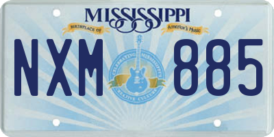 MS license plate NXM885