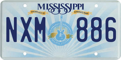 MS license plate NXM886