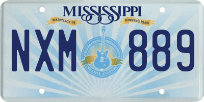 MS license plate NXM889