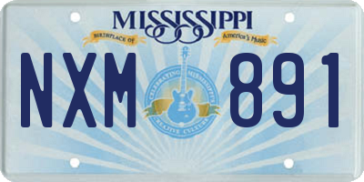 MS license plate NXM891