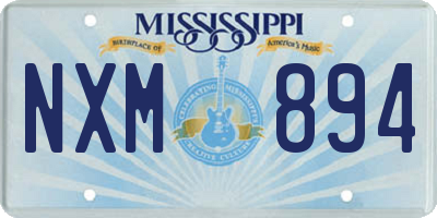 MS license plate NXM894