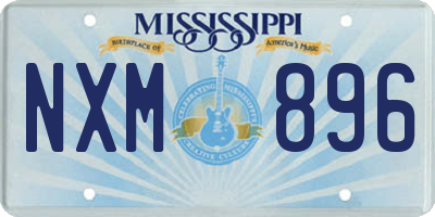 MS license plate NXM896