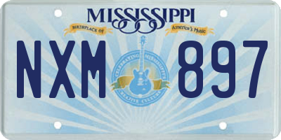 MS license plate NXM897