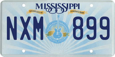MS license plate NXM899