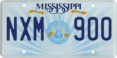 MS license plate NXM900