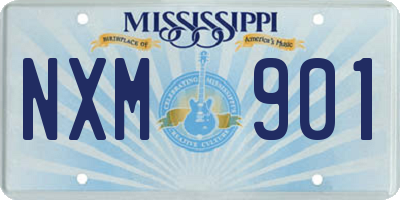 MS license plate NXM901
