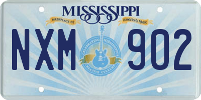 MS license plate NXM902