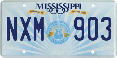 MS license plate NXM903