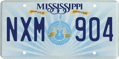 MS license plate NXM904