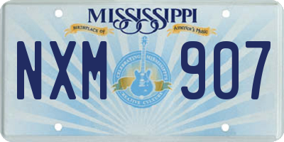 MS license plate NXM907