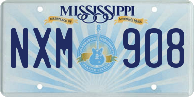 MS license plate NXM908