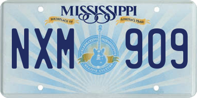 MS license plate NXM909