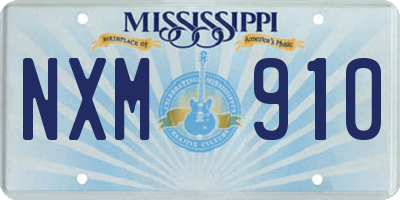 MS license plate NXM910