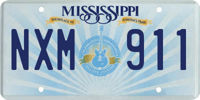 MS license plate NXM911