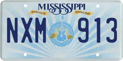MS license plate NXM913