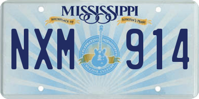 MS license plate NXM914