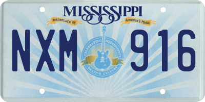 MS license plate NXM916