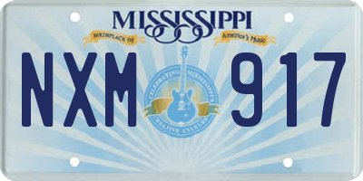 MS license plate NXM917