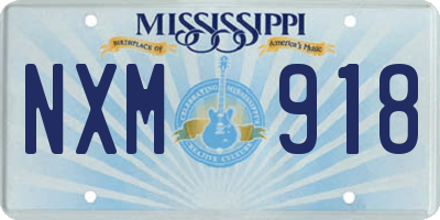 MS license plate NXM918