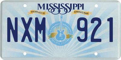 MS license plate NXM921