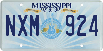 MS license plate NXM924