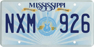 MS license plate NXM926