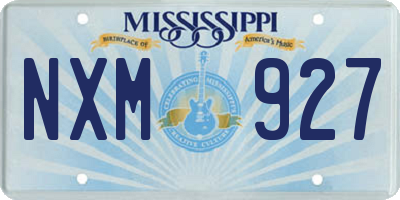 MS license plate NXM927