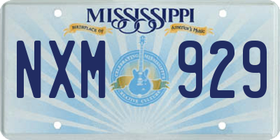 MS license plate NXM929