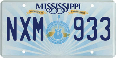 MS license plate NXM933
