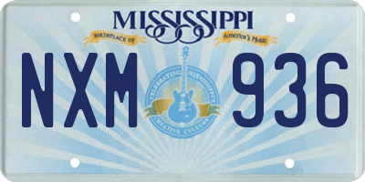 MS license plate NXM936