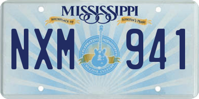 MS license plate NXM941