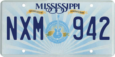 MS license plate NXM942