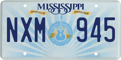 MS license plate NXM945